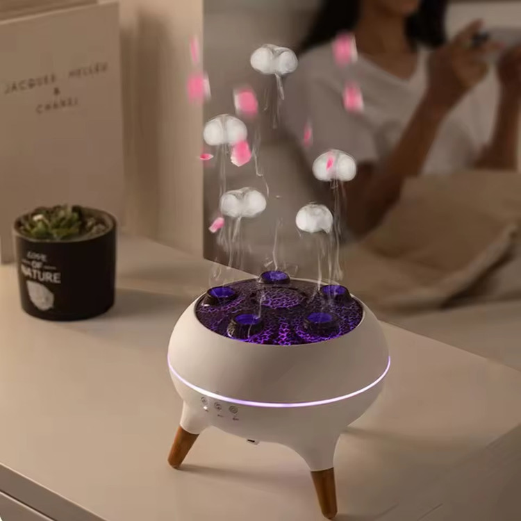 دستگاه رطوبتساز و آروماتراپی V80 طرح عروس دریایی – بخور سرد LED فانتزی - مشخصات