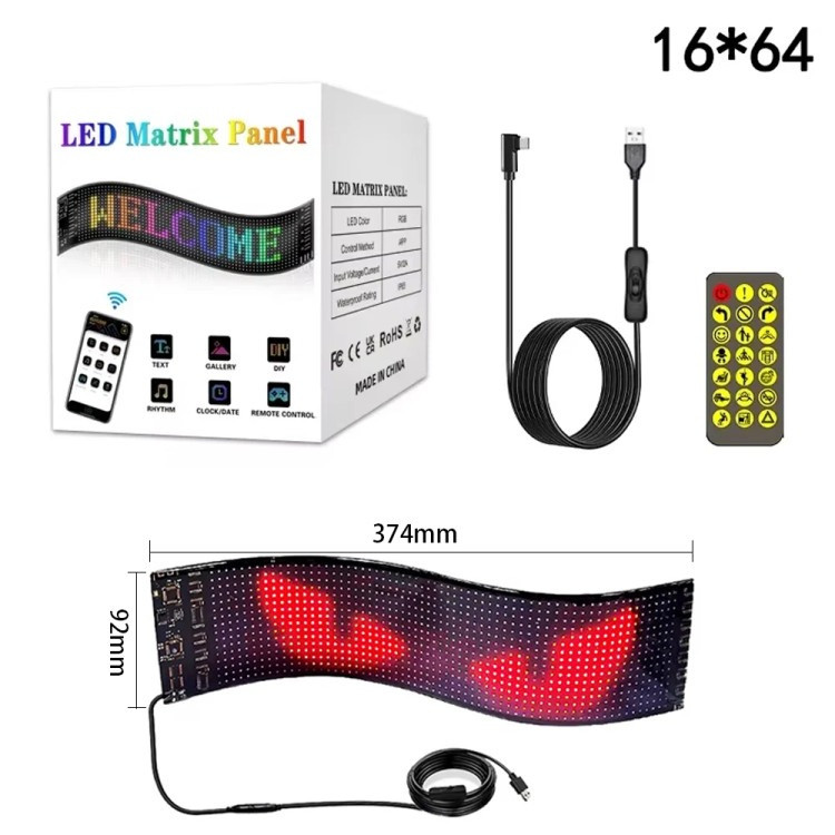 پنل LED ماتریکسی منعطف قابل برنامهریزی - وسایل همراه