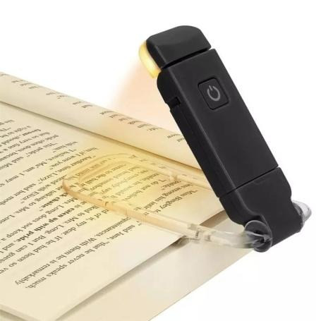 چراغ LED مطالعه گیرهای شارژی USB - مشکی