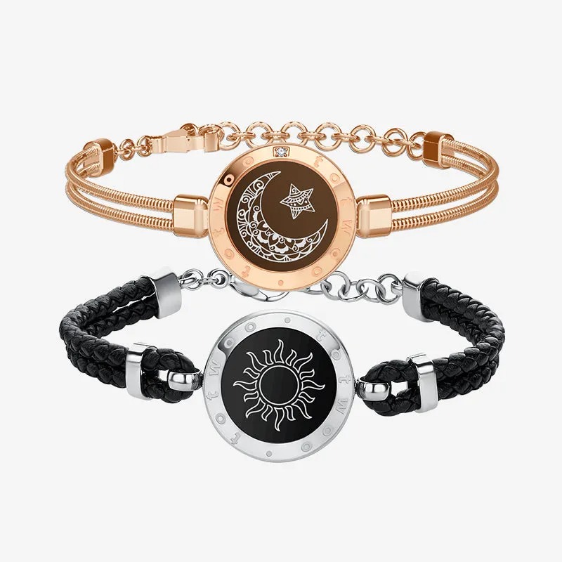 دستبند ست هوشمند عاشقانه طرح خورشید و ماه | Totwoo Couple Bracelet