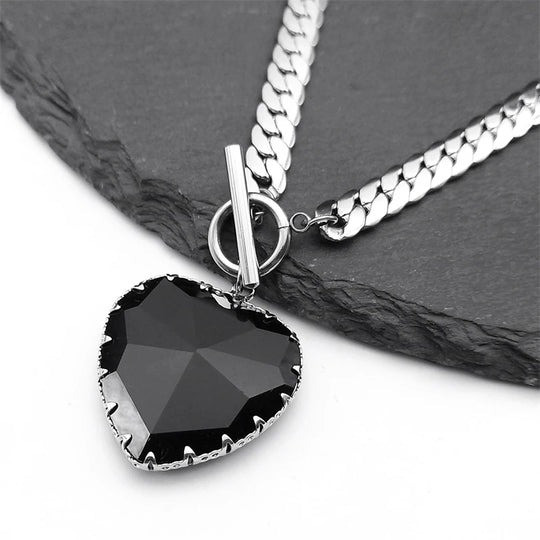 گردنبند چوکر قلب قرمز گاتیک | Gothic Punk Red Heart Necklace