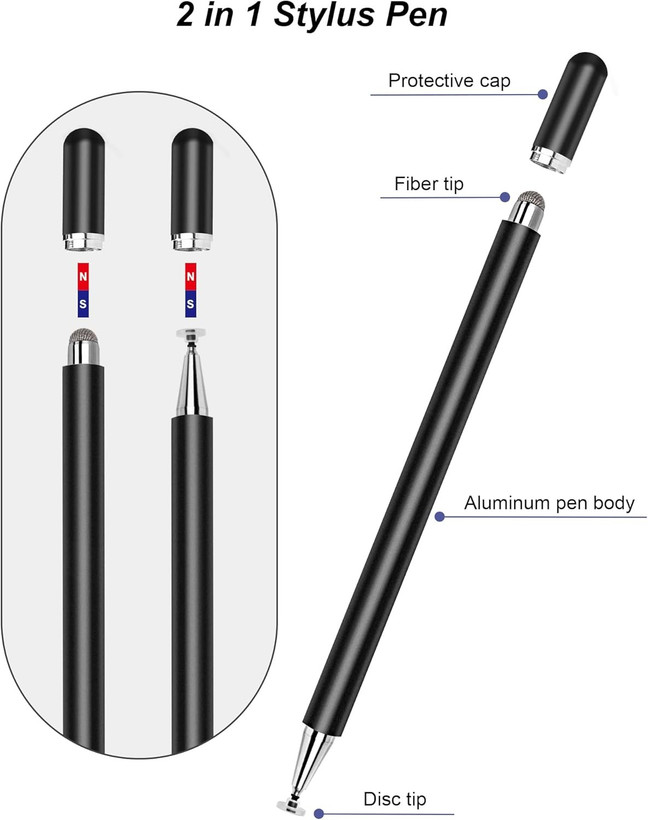 قلم لمسی یونیورسال 2 در 1 مدل Riggoo Stylus Pen