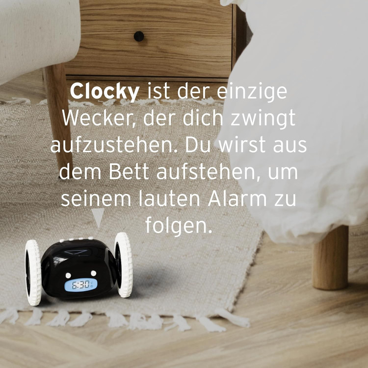 ساعت زنگدار فراری Clocky مدل Runaway Alarm Clock