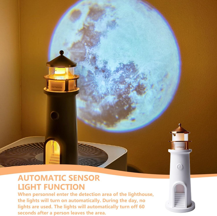 چراغ دکوری فانوس دریایی مدل Moon Lighthouse LED