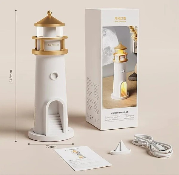 چراغ دکوری فانوس دریایی مدل Moon Lighthouse LED