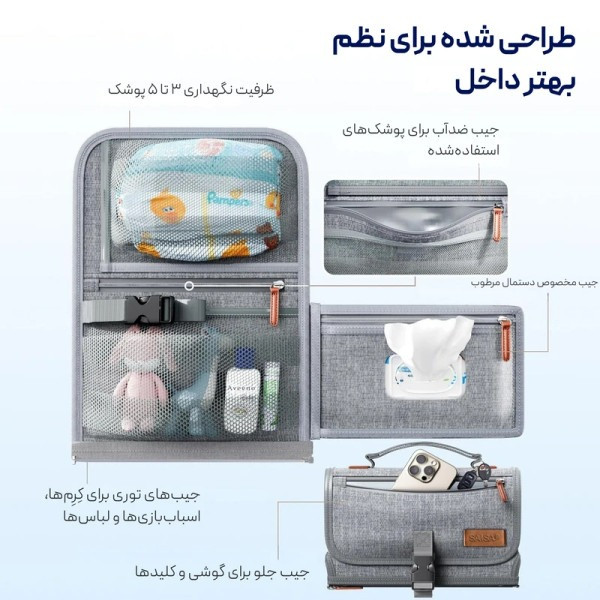 زیرانداز تعویض پوشک نوزاد مدل Portable Diaper Changing Pad