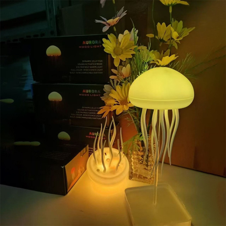 چراغ خواب وارداتی طرح عروس دریایی مدل شارژی و معلق برند AURORA | اورجینال