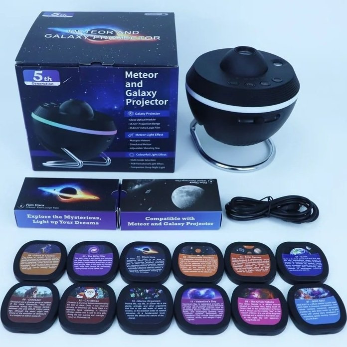 پروژکتور کهکشانی بسیار باکیفیت وارداتی 13 اسلاید گلگسی مدل TKQ01 | اورجینال + تست 7 روزه