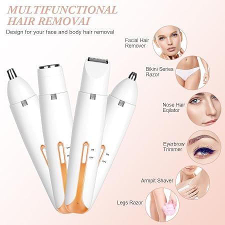 شیور فویلی وارداتی ویژه بانوان 4 در 1 | اورجینال، اصلاح صورت و بدن + ۴ سری کاربردی + تخفیف مؤقت