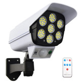 چراغ خورشیدی وارداتی اورجینال طرح دوربین مداربسته Pr-Cam | سنسور حرکت + ۷۷ LED