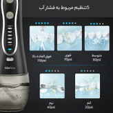 واترجت دهان و دندان h2floss مدل HF-6 Black | اورجینال، استاندارد پزشکی، خرید مطمئن + 2 سری رایگان