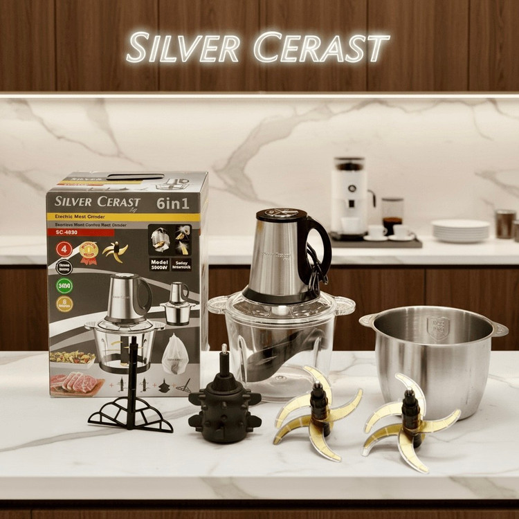 خردکن وارداتی دوقلو سیلور کرست SC-4030 | اورجینال، آلمانی، ۳۰۰۰ وات خرید مطمئن + ۱۲ تیغه