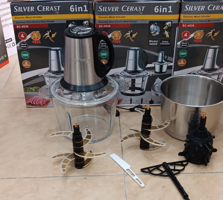 خردکن وارداتی دوقلو سیلور کرست SC-4030 | اورجینال، آلمانی، ۳۰۰۰ وات خرید مطمئن + ۱۲ تیغه